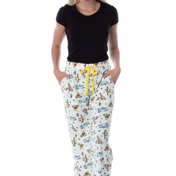 Disney Winnie The Pooh Women's Classic Character Art Loungewear Pajama Pants SzS - Picture 3 of 11